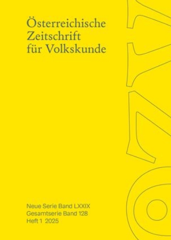 Österreichische Zeitschrift für Volkskunde（或：OSTERREICHISCHE ZEITSCHRIFT FUR VOLKSKUNDE）《奥地利民俗学杂志》