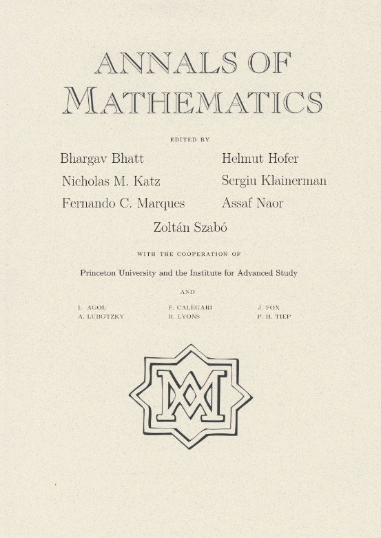 Annals of Mathematics《数学年鉴》