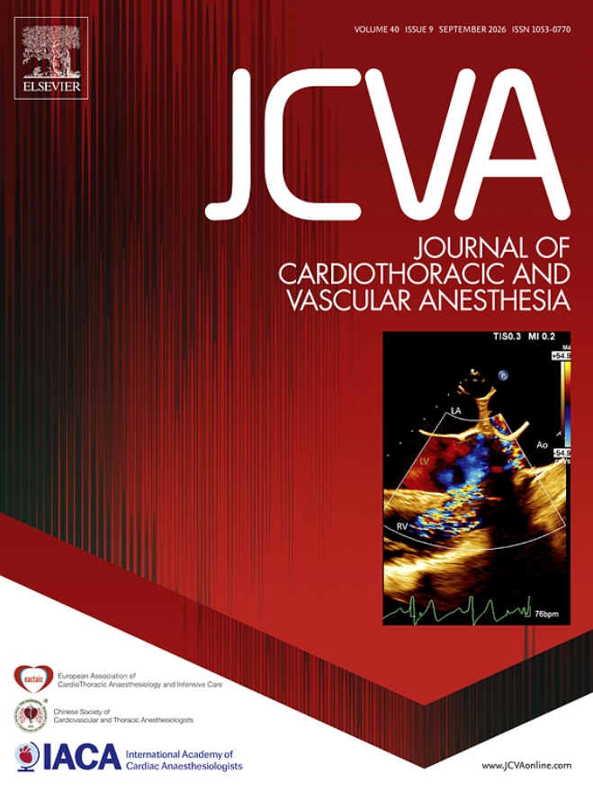 Journal of Cardiothoracic and Vascular Anesthesia《心胸血管麻醉杂志》