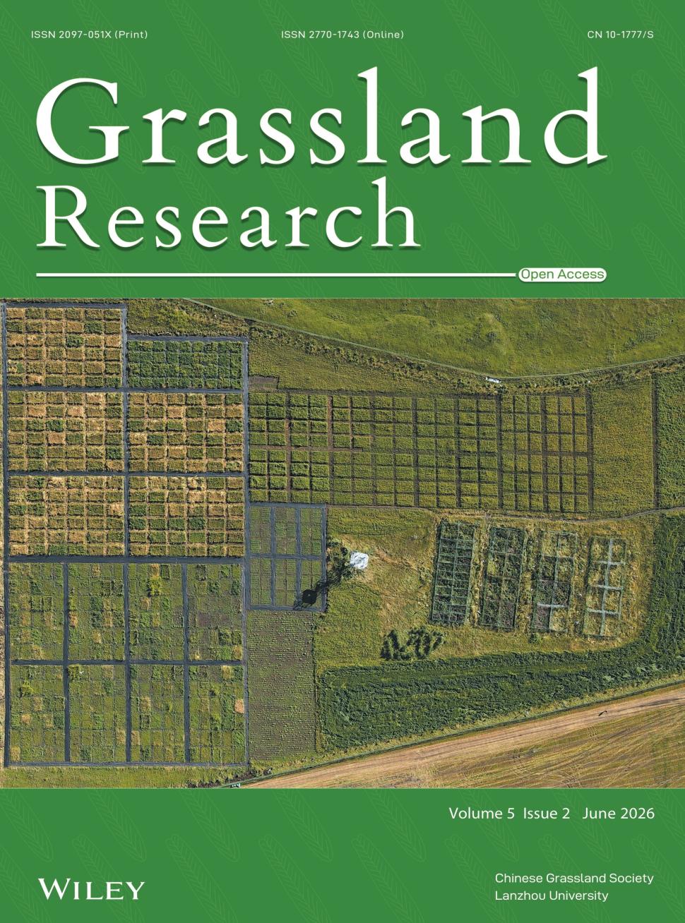 草地研究（英文）（Grassland Research）（OA期刊）（目前不收版面费）